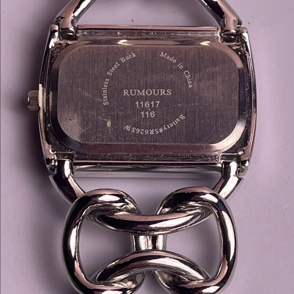 Rumors Silver Metallic Chain Watch